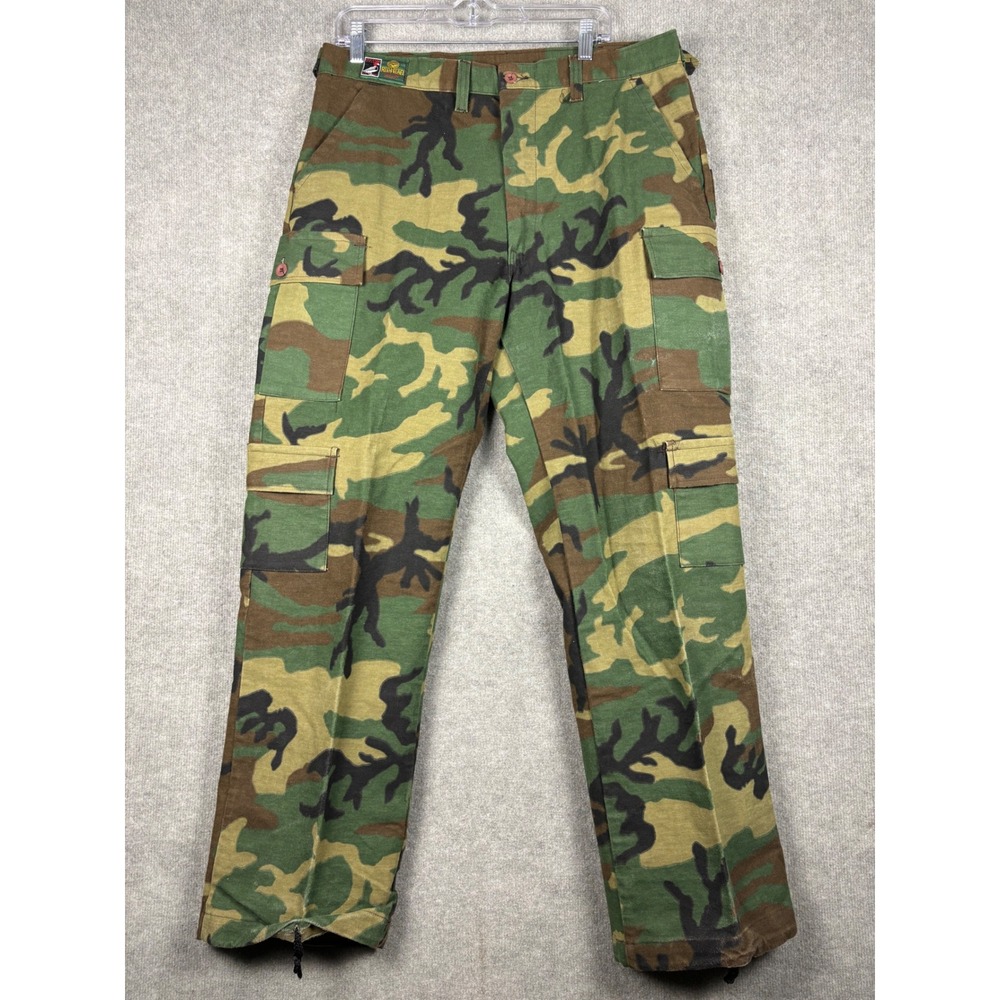VTG RedHead Camo Cargo Pants Woodland Tactical Hunting Size L USA Made
